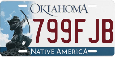 OK license plate 799FJB