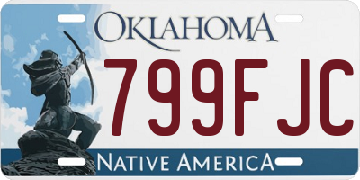 OK license plate 799FJC