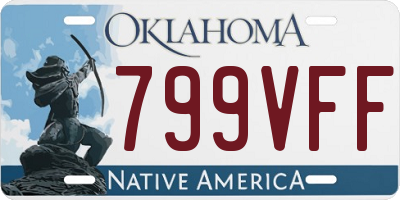 OK license plate 799VFF