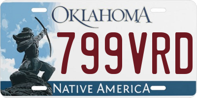OK license plate 799VRD