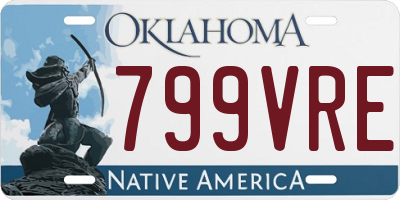 OK license plate 799VRE