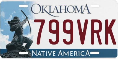 OK license plate 799VRK