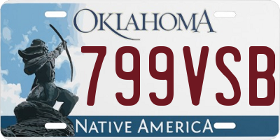 OK license plate 799VSB