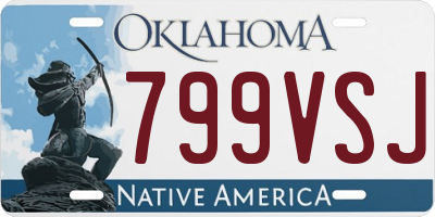 OK license plate 799VSJ
