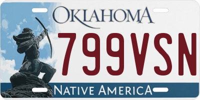 OK license plate 799VSN