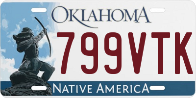 OK license plate 799VTK