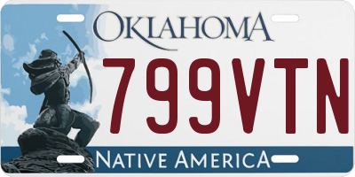 OK license plate 799VTN