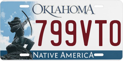OK license plate 799VTO