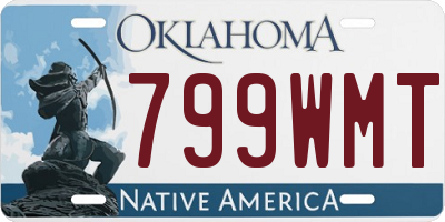 OK license plate 799WMT