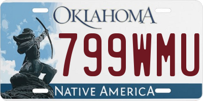 OK license plate 799WMU
