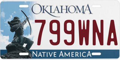 OK license plate 799WNA