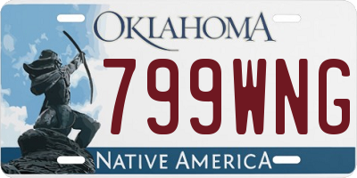 OK license plate 799WNG