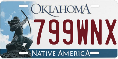 OK license plate 799WNX