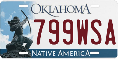 OK license plate 799WSA
