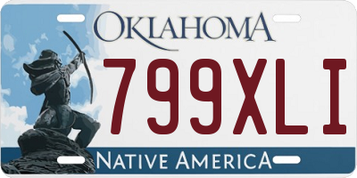OK license plate 799XLI