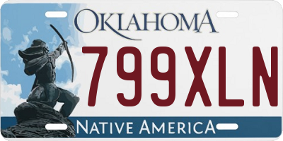 OK license plate 799XLN