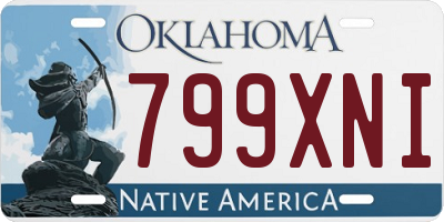 OK license plate 799XNI