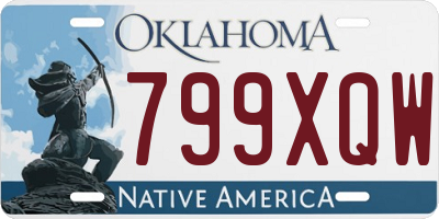 OK license plate 799XQW