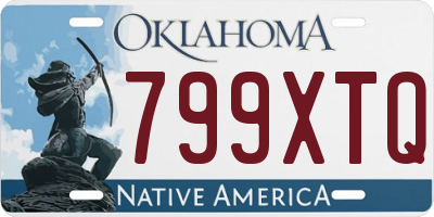 OK license plate 799XTQ
