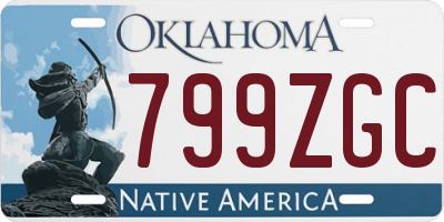 OK license plate 799ZGC