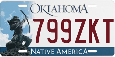 OK license plate 799ZKT