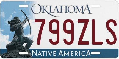 OK license plate 799ZLS