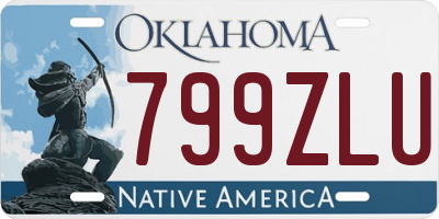 OK license plate 799ZLU