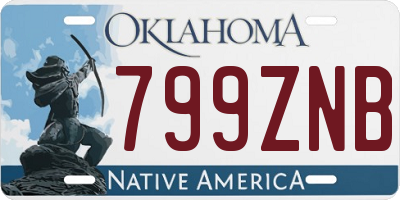 OK license plate 799ZNB