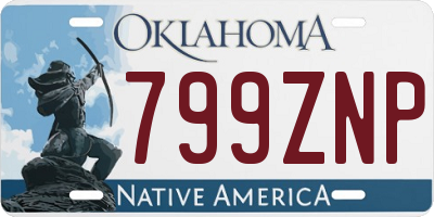 OK license plate 799ZNP