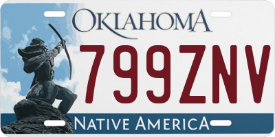 OK license plate 799ZNV