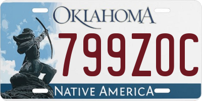 OK license plate 799ZOC