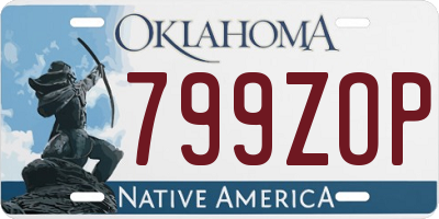 OK license plate 799ZOP