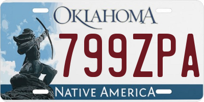 OK license plate 799ZPA