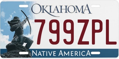 OK license plate 799ZPL
