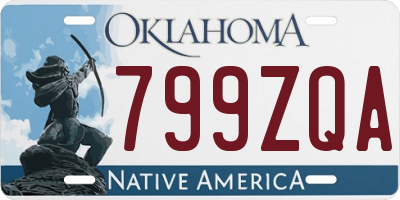 OK license plate 799ZQA