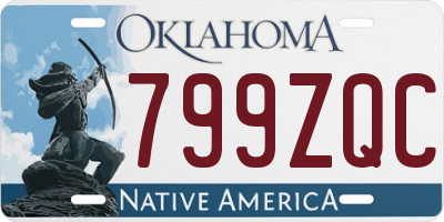 OK license plate 799ZQC