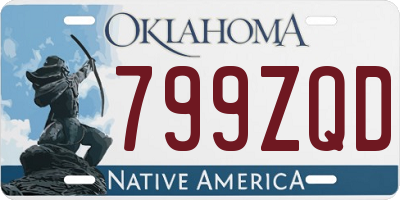 OK license plate 799ZQD