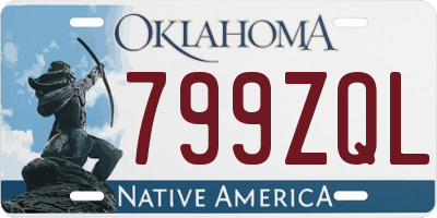 OK license plate 799ZQL