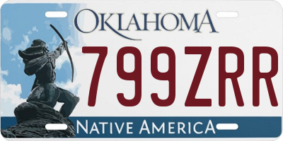 OK license plate 799ZRR