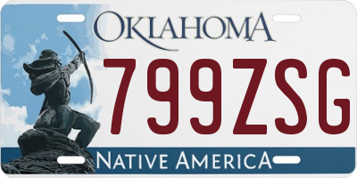 OK license plate 799ZSG