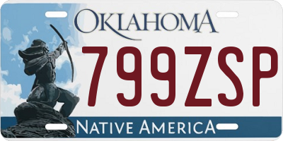 OK license plate 799ZSP