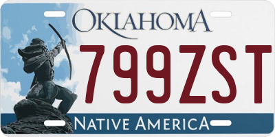 OK license plate 799ZST