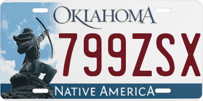 OK license plate 799ZSX
