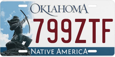 OK license plate 799ZTF