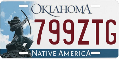 OK license plate 799ZTG