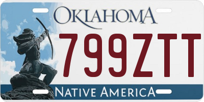 OK license plate 799ZTT
