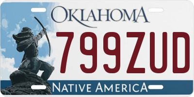 OK license plate 799ZUD