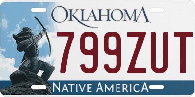 OK license plate 799ZUT