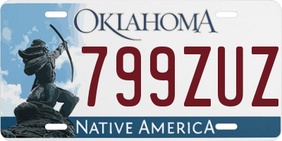 OK license plate 799ZUZ