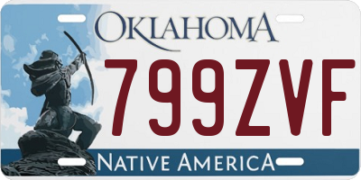 OK license plate 799ZVF